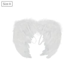 Halloween Feather Wings White Black Angel Wings Devil Wings with Elastic Straps for Adult Teens Christmas Costume Accessories