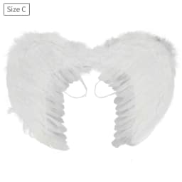 Halloween Feather Wings White Black Angel Wings Devil Wings with Elastic Straps for Adult Teens Christmas Costume Accessories