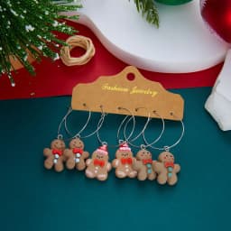 12/20 Pair Christmas Earring Set For Women Shiny Crystal Zircon Snowflake Elk Bowknot Elk Xmas Tree Earring New Year Gifts