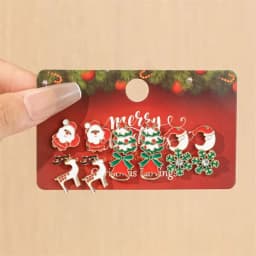 12/20 Pair Christmas Earring Set For Women Shiny Crystal Zircon Snowflake Elk Bowknot Elk Xmas Tree Earring New Year Gifts
