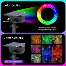Swiatla 29LED RGB Solar Spotlight 7 Color Changing Christmas Decor Outdoor Landscape Lights IP67 Waterproof for Garden Patio