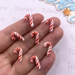50pcs Resin Mini Colorful Christmas Decor Cartoon Magic Wand Cake Popsicle Figurine Flatback Stone Nail Art Scrapbook DIY Crafts