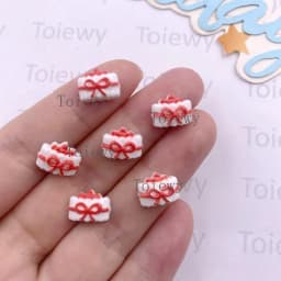 50pcs Resin Mini Colorful Christmas Decor Cartoon Magic Wand Cake Popsicle Figurine Flatback Stone Nail Art Scrapbook DIY Crafts