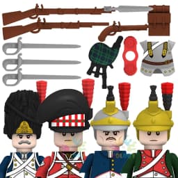 Kids Toys Napoleonic Cavalry Building Blocks War Horse Saddle Soldiers Mini Action Figures Toys For Kids Christmas Gifts