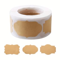 500pcs Rolled Gift Labels, Self-adhesive Paper Stickers For Cosmetics, Food, Crafts And Christmas Decorations