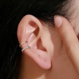 Fashion Exquisite Rhinestone Decor Ear Cuff Earring for Woman Ear 2025 Summer New Arrival Christmas Jewelry Gift