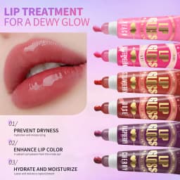 6-piece Moisturizing Lip Oil Set - Long Lasting Gloss Effect, Portable Travel Kit, Thanksgiving and Christmas Gift