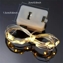 4/10/40PC Christmas LED Battery String Lights, Waterproof Copper Wire 2M 20LED Starry Sky Lights, Used for Party, Bouquet Decora
