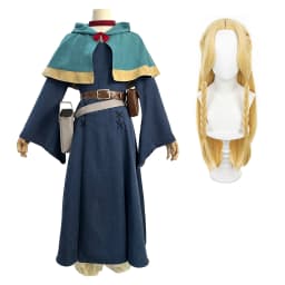 HOLOUN Delicious Anime Marcille Cosplay Costume Wig Shawl Cloak Dress Pants Rose Net Halloween Christmas Gift