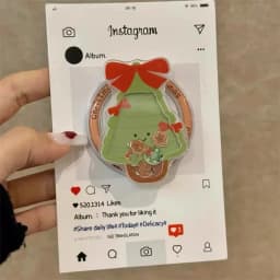 Korean Quicksand Christmas Tree Magnetic Holder Grip Tok Griptok Phone Holder Stand Support For iPhone For Pad Magsafe Smart Tok