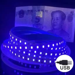 5V Flexible UV LED Strip Light 2835 SMD USB Purple Ultraviolet Light Strip for Detect Money Home Christmas Decor TV Backlight