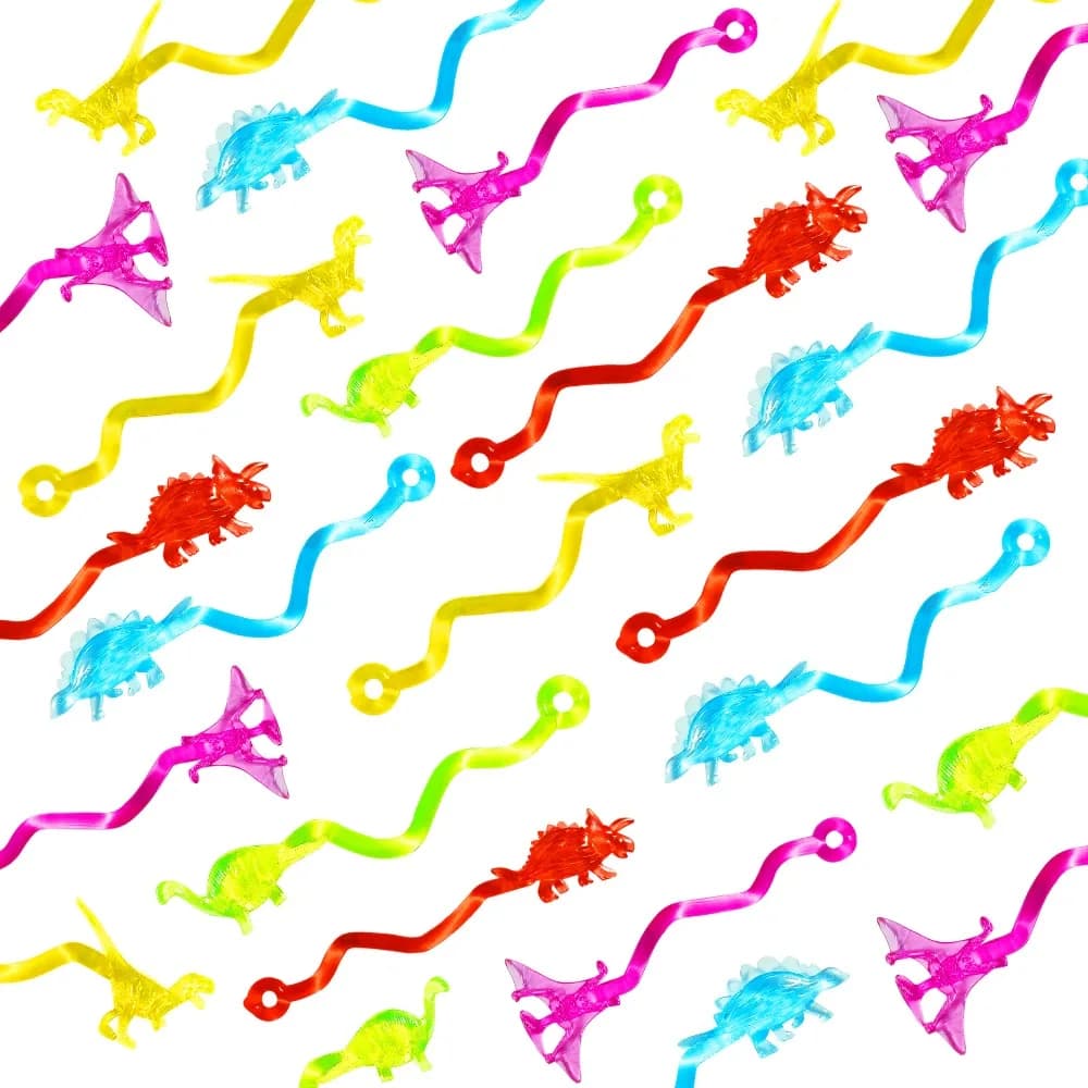 10-50PC Mini Colorful Sticky Stretch Dinosaur Children's Birthday Party Pinata Christmas Gift Bag Filling Carnival Kids Gift Bag