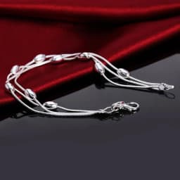 925 sterling silver elegant Snake chain beads Bracelets for women Fashion Party Wedding Accessories Jewelry Christmas Gifts