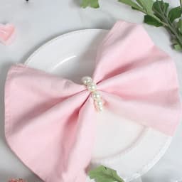 Set of 12 Imitation Pearl Napkin Rings Handmade Simple Napkin Buckle for Wedding Party Christmas Banquet Home Table Decoration