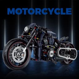 New 1:8 Night Racer Motorbike Building Blocks Sets MOC Bricks Motorcycle Model Christmas Gifts for Boys Kids Children 500+pcs