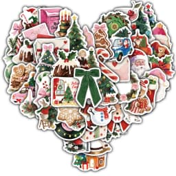50PCS Christmas Aesthetics Stickers Notebook Bicycle Art Picture Modern Case Waterproof Coffee Darkness Graffiti Phone Sticker
