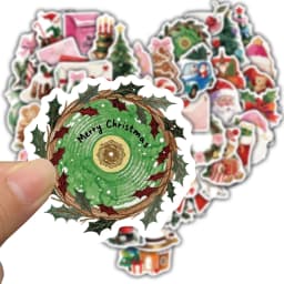 50PCS Christmas Aesthetics Stickers Notebook Bicycle Art Picture Modern Case Waterproof Coffee Darkness Graffiti Phone Sticker