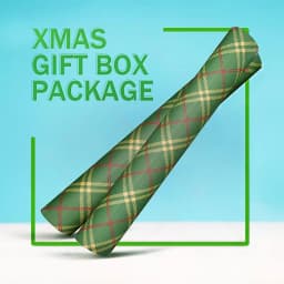 Extra Wide 43cm x 3m (16.9in x 118in) Christmas Wrapping Paper - Elegant Green & Red Plaid Pattern, Tear-Resistant Kraft Paper