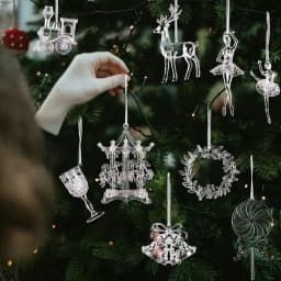Acrylic Acrylic Christmas Pendants Transparent Clear Simulation Transparent Tree Hangings Hanging Pendant Crystal