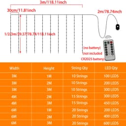 6x3M/3x3m Curtain Garland on The Window USB Power Fairy Lights Festoon with Remote New Year Garland Led Lights Christmas Decor