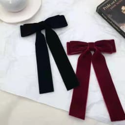 Christmas Vintage Velvet Bow Hairpins Barrettes For Women Girls Wedding Long Ribbon Korean Hair Clip Hairgrip Hair Accessories