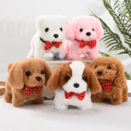 Electric Walking & Barking Smart Dog Plush Simulation Robot Pet Doll Children Christmas Gift
