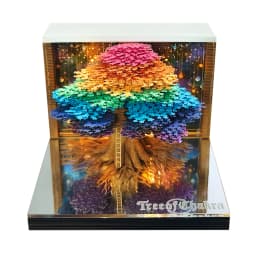 2027 3D Calendar Memo Pad Led Time Piece Calendar Tree of Chakra Desk Calendar Paper Carving Sticky Calendar For Christmas Gifts