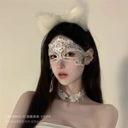 Lolita Lace Eye Mask Lady Hollow Lace Masquerade Face Mask Cosplay Prom Party Props Christmas Nightclub Fancy Dress Costumes
