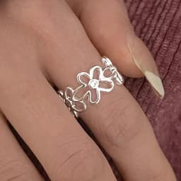 BF CLUB 925 Sterling Rings for Women Fashion Geometric Handmade Irregular Strip Ring Party Christmas Gift