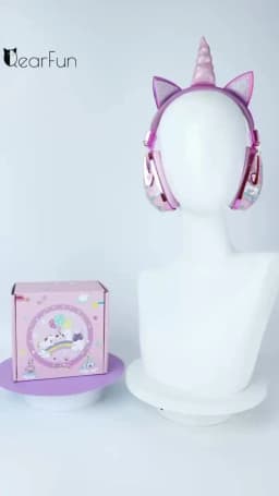 Cute Unicorn Kids Ear Protection Safety Ear Muffs Noise Reduction Ear Defenders Children Hearing Protectors Christmas Kid Gifts