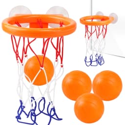 Bath Toys -mini Bathtub Basketball Hoop, Suction Cup Basketball Hoop & Balls Set, Halloween/Christmas