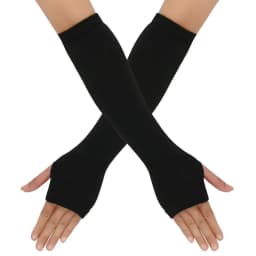 Warmer Knitted Long Fingerless Gloves Elbow Mittens Christmas Acces Gift Fashion Women Emo Gloves Lady Striped Elbow Gloves
