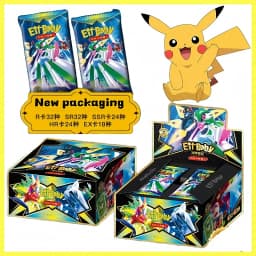Pokemon Anime Game 30pcs Eif Card Luxury Pet Card Collection Exchange Gift Box Card Toys Children'S Hobbies Kid Christmas Gift