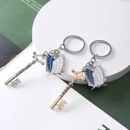 Attack on Titan Metal Keychain for Man Women Anime Peripheral Pendant Backpack Key Chains Accessories Christmas Gift