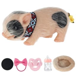 Lifelike Reborn Pig Dolls Mini Soft Silicone Pig Doll Cute Miniature Reborn Pig Doll Kid Birthday Christmas Gifts