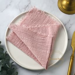 10pcs 32x32cm Cotton Gauze Napkins Retro Burr Design Napkin for Vintage Wedding Receptions Banquets Christmas Table Decoration