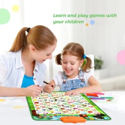 Electronic Interactive Alphabet Wall Chart Toddler Learning Educational ABC Poster for Kids Ages 2-5 Christmas Birthday Gifts