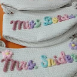 1pc Custom Personalized Vintage Handmade Round Storage Basket, Customized Letter Name, Daily Life Home Decoration/Christmas Gift
