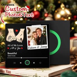 Customized photo 7pcs Photo Music Fridge Magnet with Frame Personalized Refrigerator Magnets for Christmas Gift