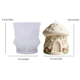 Fantasy mushroom candle mold, reusable DIY candle/resin handmade mold, fantasy home Christmas decoration,