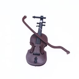 1Pc Dollhouse Mini Christmas Wood Grain Violin Instrument Simulation Popular Guitar Miniature Home Scene Model Decor Accessories