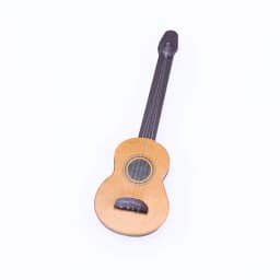 1Pc Dollhouse Mini Christmas Wood Grain Violin Instrument Simulation Popular Guitar Miniature Home Scene Model Decor Accessories