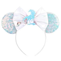 NEW Frozen Snowflake Mouse Ears Headband Girls Boys Sequin 5"Bow Hairband Christmas Festival Party Cosplay Hair Accessories