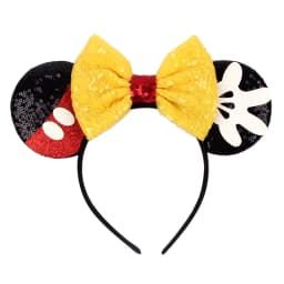 NEW Frozen Snowflake Mouse Ears Headband Girls Boys Sequin 5"Bow Hairband Christmas Festival Party Cosplay Hair Accessories