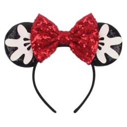 NEW Frozen Snowflake Mouse Ears Headband Girls Boys Sequin 5"Bow Hairband Christmas Festival Party Cosplay Hair Accessories