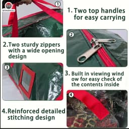 1PC Christmas Tree Storage Bag, Large Foldable Quilt Clothes Storage Bag, Bedroom Dormitory Organizer, Waterproof Dustproof, New