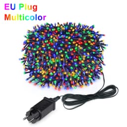 2026 New Year Decoration LED Christmas Light White/Warm/RGB Waterproof Fairy String Lights for Curtain Wedding Party Lighting