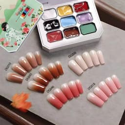 1pc 9-Color New Popular Patting Gel Gradient Dream Texture Soak Off UV&LED Gel Nail Polish Art Creation Salon Christmas DIY Ins