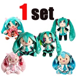 2026 Cartoon Hatsune Miku Plush Doll Toy Anime sakura Miku snow Miku Character Kawaii Sitting posture Fufu Kids Christmas Gift