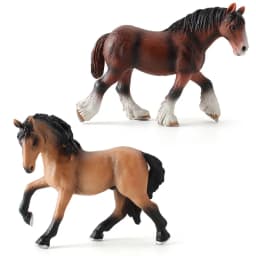 High Quality Simulated Wild Life Horse Model Solid Realistic The Sharma And Foal Decoration Toys For Christmas Gifts